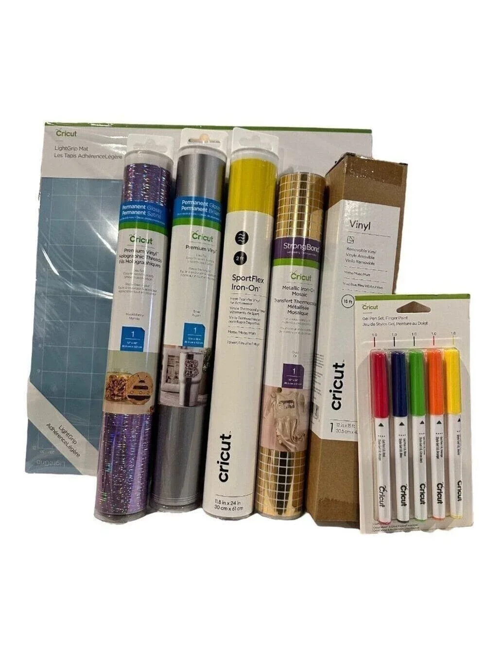 Cricut Bundle Mats Pens Premium Holographic Metallic Heat Transfer Removable